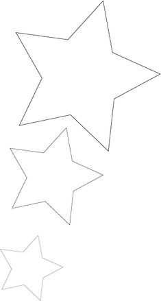 three stars are flying in the air with one star upside down on it's side