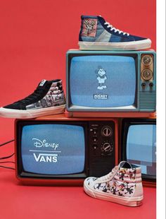 Footwear Photography, Shoe Photography, Disney Anniversary, Vans Disney, Iconic Artists, Shoes Fashion Photography, Disney Vans, Tenis Vans, Shoes Photography