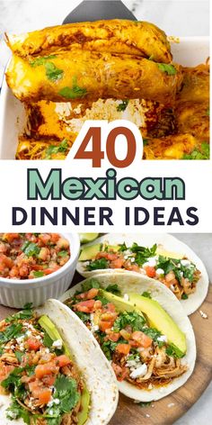 mexican dinner ideas with text overlay