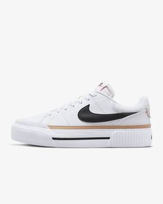 Nike Court Legacy Lift, Court Legacy Lift, Nike Court Legacy, Black Casual Shoes, All Nike Shoes, Cute Nike Shoes, Cute Nikes, Swag Shoes, Nike Shoes Women