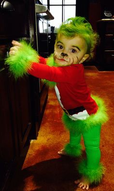 Baby Grinch Costume, Diy Grinch Costume, Grinch Costume, Grinch Halloween, Diy Grinch, Grinch Costumes, Baby Grinch, Baby Kostüm, Diy Halloween Costumes For Kids