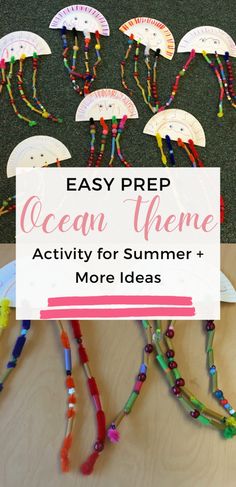 an ocean theme activity for summer and more ideas with the text easy prep ocean theme