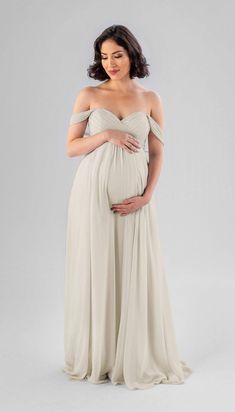 Dew Drop|Kennedy Blue Ilsa KM28102 Maternity Bridesmaid Dress Maternity Bridesmaid Dress, Bridesmaid Look, Ivory Bridesmaid Dresses, French Lilac, Maternity Bridesmaid Dresses, White Wisteria, Maternity Chic, Empire Waistline, Zipper Dress