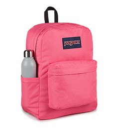 The SuperBreak Plus is a fresh take on the classic SuperBreak pack with an internal laptop sleeve and side water bottle pocket, making this pack as functional as it is far out. Pink Backpack Jansport, Jansport Backpacks, Backpack Jansport, Adventure Pack, Acid Rock, Rose Peach, Backpack Reviews, Misty Rose, Backpacking Packing