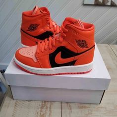 Style Number Dm3381-600 Us Men's Size 3.5 / Women's 5 Uk 3 Eu 35.5 New, With The Original Box, And Original Packaging. 100% Authentic All Items Were Bought Directly From A Nike Retail Store. Please Look At The Items Pictures And Ask Any Questions Before Placing An Order. All Orders Are Final. I Do Not Accept Returns. Have A Great Shopping Experience. Thanks You. Air Jordan 1 Mid Orange Black, Orange Sporty High-top Sneakers With Rubber Sole, Orange High-top Sneakers With Rubber Sole For Streetwear, Orange High-top Streetwear Sneakers With Rubber Sole, Orange Sneakers With Boost Midsole For Streetwear, Orange High-top Sneakers With Contrast Sole For Streetwear, Sporty Orange High-top Sneakers For Streetwear, Orange Basketball Shoes With Rubber Sole, Urban Orange Sneakers With Rubber Sole