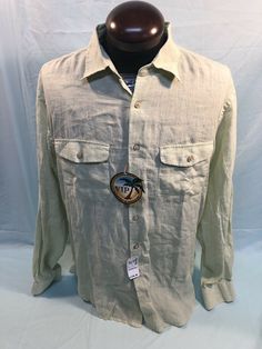 Mens NEW JOS.A.BANK 100% Linen Lite Green Beach Walking Paradise Shirt NWT. Condition is New with tags. Shipped with USPS Priority Mail. Our goal is to sell clothing that is New or In excellent Used Condition (EUC) or very good used condition (VGUC) however if we have an article that has a flaw of any kind we will state so in the description and show it in the pictures! PLEASE CHECK MEASUREMENTS BELOW FOR PROPER FIT . Brand: Jos.A.Bank Material: 100% Linen Color: Lite Green Size: L Large Invento Beach Walking, Green Beach, Linen Color, An Article, Shoulder Sleeve, Priority Mail, Casual Button Down Shirts, Military Jacket, Clothing Items