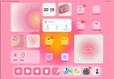 an image of some app icons on a pink background