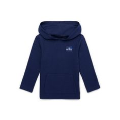 Keep him comfortable and cool with this awesome Toddler Boys Long Sleeve Hoodie from Garanimals. Crafted from a soft cotton blend, this hoodie keeps him cozy and stylish all day long. The graphic print adds a fun and trendy touch while the kangaroo pocket adds a practical flair for storing his tiny treasures. Whether he's lounging at home or playing in the park, this hoodie is sure to become his favorite. Only at Walmart. Size: 18M.  Color: Blue.  Gender: male. Blue Long Sleeve Hoodie With Character Print, Playful Blue Long Sleeve Hoodie, Blue Cotton Hoodie For Playtime, Blue Hooded Sweatshirt With Kangaroo Pocket, Outdoor Blue Hoodie With Double-lined Hood, Navy Outfit, Loose Tees, Boys Jacket, Fall Kids