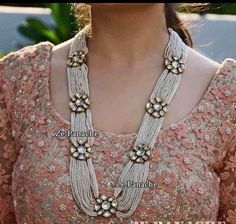 Kundan Polki Necklace, Sabyasachi Designer, Polki Necklace Set, Diamond Star Necklace, Bollywood Bridal, Kundan Jewellery Set, Rani Haar, Pearl Necklace Designs, Polki Necklace