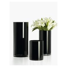 Drevy Glass Cylinder Vases, Denver City, Glass Cylinder, Cylinder Vase, Vase Set, Large Vase, Smart Design, Black Glass, Denver