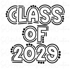 the class of 2020 cut file is shown in black and white