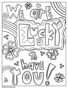 an adult coloring page with the words we love you