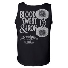 Blood Sweat And Iron Brass Knuckles Dumbbell Weightlifting Tank Top Black Stringer Tank Top, Crazy Ideas, Iron Shirt, The Crazy, Sweat Shorts, Zipper Hoodie, Clothing Company