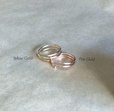 This handcrafted ring is solid 14/20 Gold fill. This gold ring is a quality gold fill that looks just like 14k gold and will not change color. The ring comes in Yellow or Pink (rose) gold. This simple boho ring that can be worn every day and stacked with other rings. I wear this ring and find it very comfortable. **This ring is slightly adjustable yet sturdy, which is a great feature if you would like to wear it as a thumb ring because it can fit over your thumb knuckle and still fit your thumb Elegant Nickel-free Gold Rings, Rose Gold Stackable Open Rings With Simple Design, Tiny Rose Gold Toe Ring, Gold Nickel-free Open Ring, Adjustable Rose Gold Toe Ring Jewelry, Rose Gold Simple Toe Ring, Gold Jewelry For Promise Ring, Rose Gold 14k Gold Filled Toe Ring, Rose Gold 14k Gold-filled Toe Ring