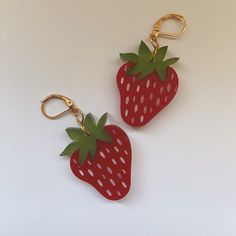 acrylic strawberry earrings Trendy Hand Painted Jewelry Gift, Sweet Strawberry Print Jewelry As Gift, Cute Red Hand-painted Jewelry, Cute Red Hand Painted Jewelry, Cute Hand Painted Red Jewelry, Trendy Strawberry Print Jewelry As Gift, Trendy Strawberry Print Jewelry Gift, Strawberry Heaven, Clay Inspo