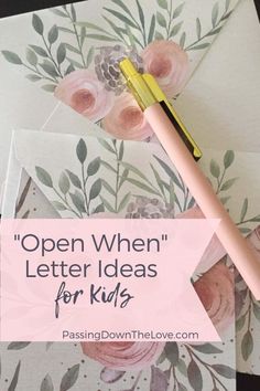 open letter ideas for kids that are easy to make