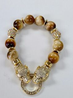 Double Tiger Earth Tone Bracelet Luxury Agate Beaded Bracelet With Polished Beads, Crystal Bracelet Ideas, Gemstone Bracelets Ideas, Assessories Jewelry, Charm Bracelets Diy, Gemstones Bracelets, Stackable Beaded Bracelets, Handmade Charm Bracelets, Diy Dye