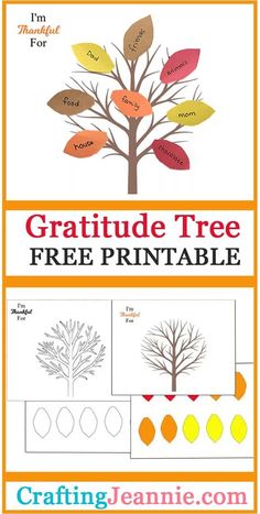 the free printable thanksgiving tree for kids