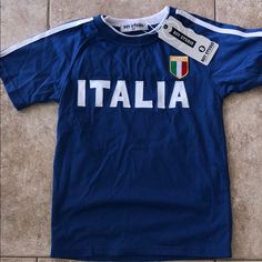 New With Tags Size 8 Italia T-Shirt Italy Shirt Aesthetic, Thrifted Pieces, Italia Shirt, Italia Top, Thrifted Clothes, Italy Shirt, Sport Shirts, Fits Clothes, Fire Fits