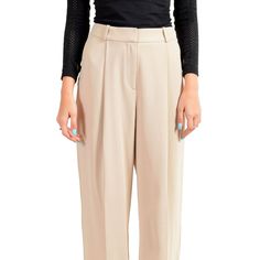 Hugo Boss Women's "Arula" Beige Pleated Dress Pants Us 4 It 40 Country/Region Of Manufacture: Turkey Retail Value: $295.00 This Is Authentic Hugo Boss Women's "Arula" Beige Pleated Dress Pants Sku: Kj-20037 Material: 100% Polyester Measured Waist: 28" Rise: 11.5" Inseam: 35" Leg Opening: 8.5" Beige Viscose Pants For Spring, Elegant Viscose Pants For Spring, Elegant Tapered Leg Viscose Bottoms, Loosely Fitted Viscose Wide Leg Pants, Elegant Viscose Tapered Leg Bottoms, Formal Beige Pants For Spring, Summer Dress Pants With Relaxed Fit, Spring Beige Viscose Pants, Spring Workwear Wide Leg Viscose Pants