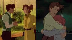 the princess and the frog from disney's animated movie, beauty and the beast