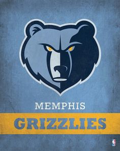 the grizzlelies logo is shown on a blue background