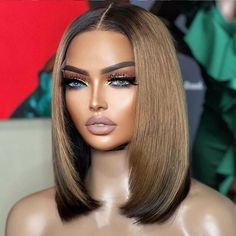 Multi Colored Bob For Black Women, 12inch Bob Wig Styles, Short Colored Bobs For Black Women, Custom Wigs For Black Women, Short Hair Wigs For Black Women, Bob Cut Hairstyles For Black Women, Colored Bob For Black Women, Honey Brown Highlights On Black Women, Honey Blonde Bob Black Women