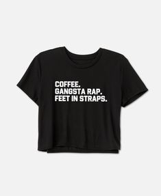 Pilates Shirt | Pilates Crop Top | Pilates Instructor | Pilates Gift | Workout Crop Top | Coffee Gangsta Rap Feet in Straps Kickboxing Shirts, Barre Shirts, Boxing Apparel, Pilates Shirt, Funny Running Shirts, Boxing Clothes, Boxing Shirts, Boxing Gear, Gym Crop Top