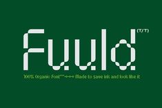 the logo for fulbo, an organic font made to sell and look like it