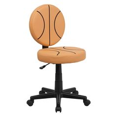 an office chair with a basketball design on it