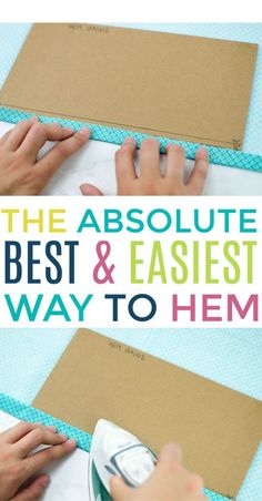 the absolute best & easyest way to hem file folders with glue and adhesive tape