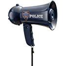 a police blow dryer sitting on top of a stand