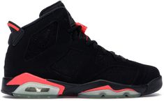 Jordan 6 Retro Infrared Black 2014 (GS) Air Jordan 6 Low Lunar New Year, Air Jordan 6 Retro Georgetown, Girls Wearing Jordans, Wholesale Nike Shoes, Retro Jordans 11, Nike Air Jordan Shoes, Jordan Retro 6, Retro 6, Jordans Girls