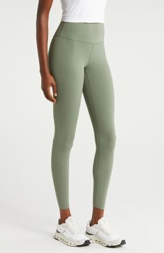 These performance leggings feature a high waist for smoothing coverage and a minimal seam design so they feel like a second skin through every activity. Pull-on style UPF 50+ sun protection 80% nylon, 20% polyester Machine wash, line dry Imported Compressive High-rise Moisture-wicking Leggings, High Rise Compressive Moisture-wicking Leggings, Mid-rise Compressive Go-dry Leggings, Compressive High-cut Athleisure Leggings, Mid-rise 4-way Stretch Athleisure Leggings, Mid-rise Compressive Leggings For Yoga, Versatile Compressive Leggings With Contoured Waistband, Compressive Mid-rise Leggings For Yoga, High-cut Leg Athleisure Leggings