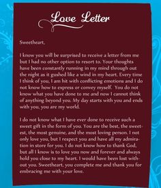 a love letter written to someone in the dark blue sky with swirls on it