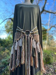 Ren Faire With Scarves Shawls, Crochet Viking Dress, Viking Women Belt, Renisance Fair Accessories Belts, Viking Headbands, Pagan Shawl, Spell Belt, Druid Aesthetic Clothing, Viking Traditions