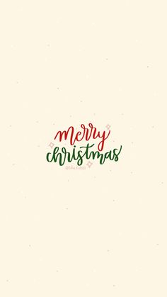 a merry christmas card with red and green lettering