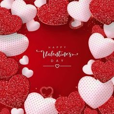 valentine's day background with hearts