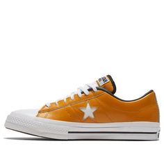 Converse One Star Hanbyeol Yellow 168972C (SNKR/Retro/Skate/Casual/Unisex/Low Top) Casual Sneakers With Star Logo, Casual Converse Skate Shoes For Skateboarding, Converse One Star, One Star, Low Top, Converse, Stars, Sneakers, Yellow