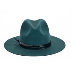 Teal. Giovannio X Cha Cha's House Fall 2021 flat, stiff brim fedora With navy patent leather double banded trim. 100% Wool Ex. Trim. Spot clean only. Fall/Winter. Head size 58CM with an adjustable sweatband for a secure fit.Made in United States of America Mens Hats Fashion, Fedora Hat, States Of America, Hat Fashion, United States Of America, Fedora, Hats For Men, Cowboy Hats, Patent Leather