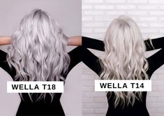 Wella Hair Dye, Wella T14, Wella Color Charm Toner, Wella T18, Ash Blonde Hair Dye, Light Ash Blonde Hair, Wella Toner, Blonde Toner, Grey White Hair