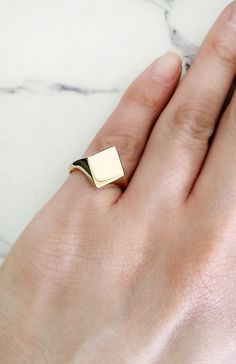 9K 14K 18K Rhombus Signet ring Custom Initial Personalized | Etsy Modern 14k Gold Diamond Ring Tarnish Resistant, Modern 14k Gold Tarnish-resistant Diamond Ring, Modern Diamond-shaped Promise Ring, Gold Rectangular Minimalist Diamond Ring, Gold Minimalist Rectangular Diamond Ring, Tarnish Resistant 14k Gold Modern Diamond Ring, Tarnish-resistant 14k Gold Modern Diamond Ring, Gift Jewelry With Polished Diamond-shaped Finish, Minimalist Diamond-shaped Jewelry For Anniversary