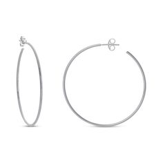 These fabulous open hoop earrings for her make a bold addition to any outfit. The 14K white gold earrings are approximately 40mm in diameter and secure with friction backs. Jewelry Advice, Open Hoop Earrings, White Gold Earrings, Accessories Jewelry Earrings, Earring Backs, Cultured Pearls, Designer Earrings, Ear Piercings, Fashion Earrings