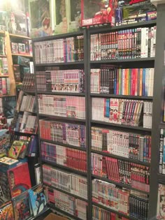 there are many video games on the shelves