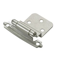 a pair of stainless steel door hinges