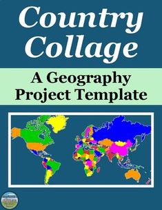 a book cover with the words country collage in blue and green, on top of a