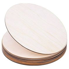 wooden plates stacked on top of each other