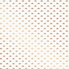 an orange and white wallpaper pattern with small brown dots on the top of it