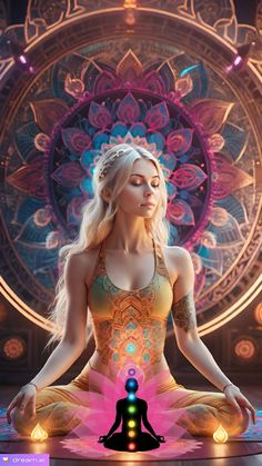 woman in yoga meditation, enjoy the magic AI. Facebook Cover Photos Flowers, Kylie Pregnant, Meditation Art Spirituality, Meditation Pictures, Meditation Images, Yoga Painting, Chakra Healing Meditation, Effective Presentation, Spiritual Yoga