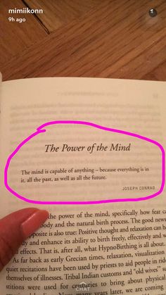 someone is reading the power of the mind